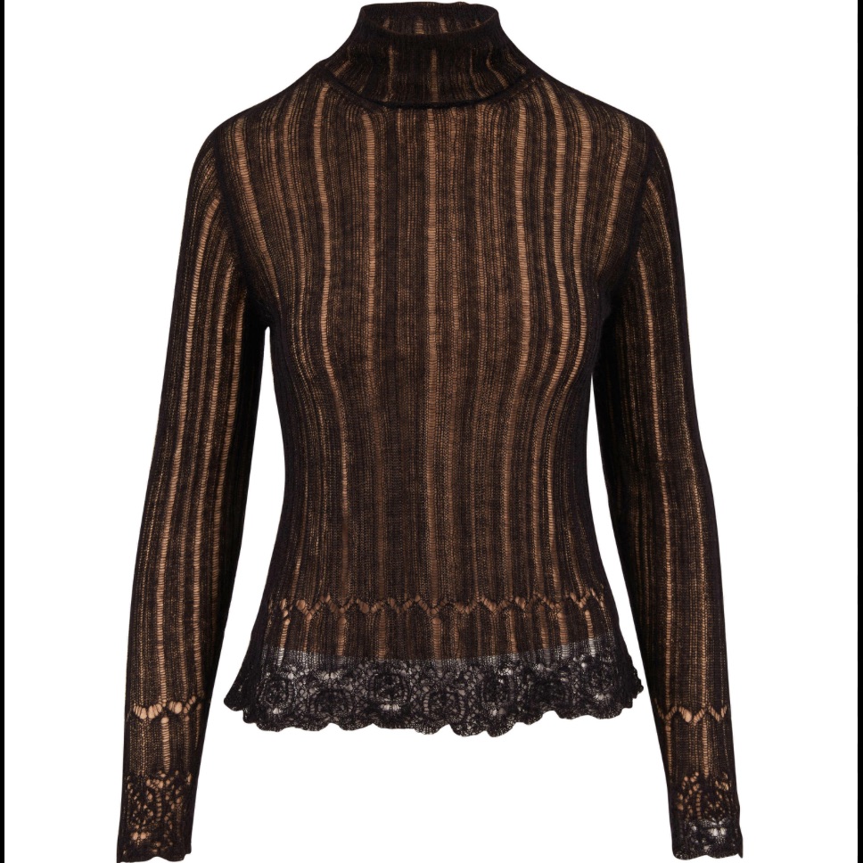 Matching Set: Vince Ladder Stitch Cotton & Mohair Blend Turtleneck Sweater
